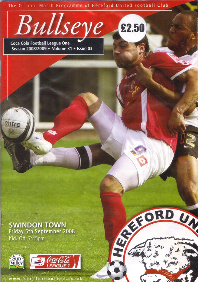 <b>Friday, September 5, 2008</b><br />vs. Hereford United (Away)